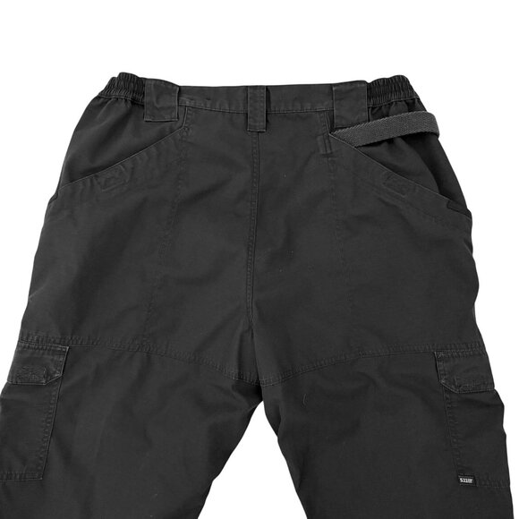 5.11 Tactical Series Mens Black Cargo Pants Size 38 Elastic Waist Utility - Picture 4 of 10